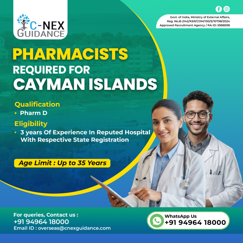 Pharm D Recruitment for Cayman Islands